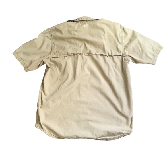 Men's Carhartt Force Dark Khaki Short Sleeve Button Down Work Shirt. Size Medium - Picture 16 of 16